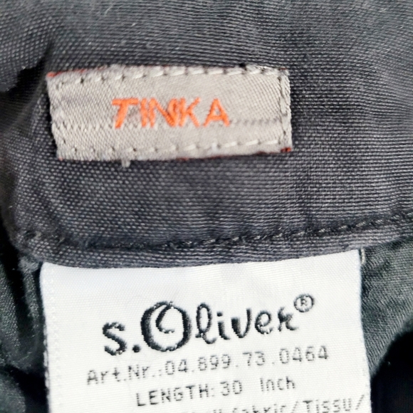 S. Oliver Pants Wide Leg Cargo Y2K Black Woman's Size 40 TINKA - Picture 12 of 13